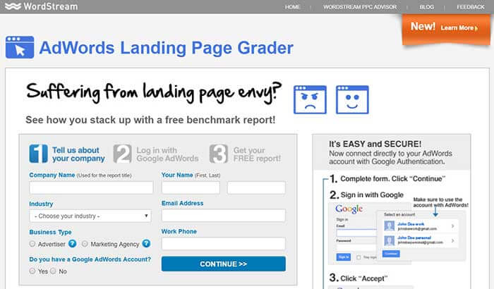 Landing Page Grader